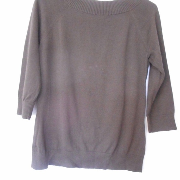 Ann Taylor 100% cotton Brown boatneck Sweater - Picture 4 of 4